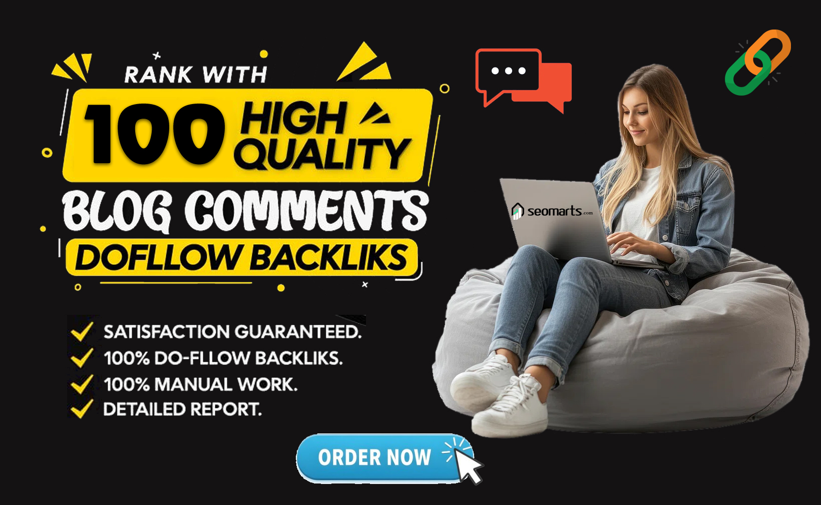 Buy 100 High Quality Manual Blog Comments Backlinks