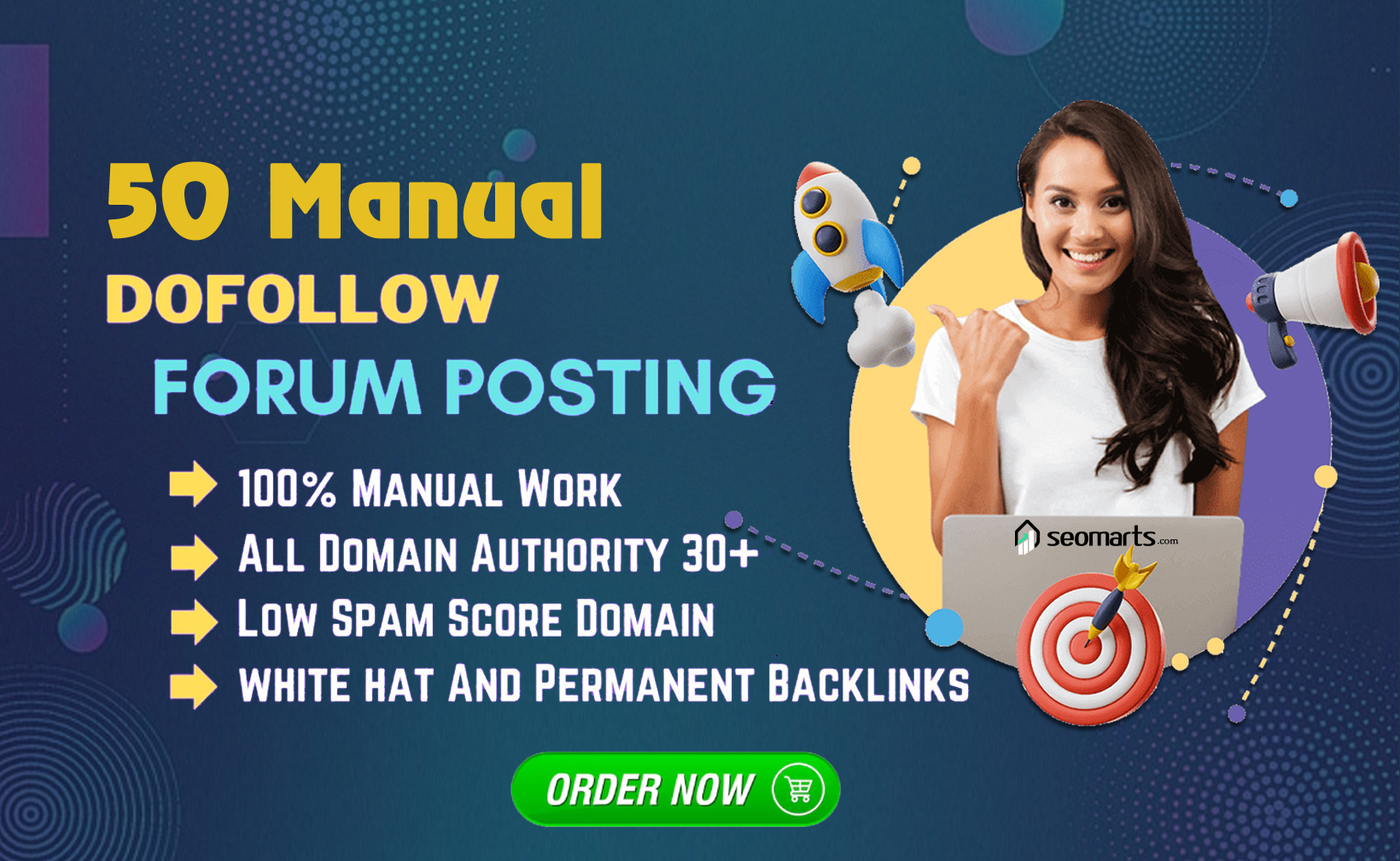 Buy 50 Manual Dofollow Forum Posting Backlinks