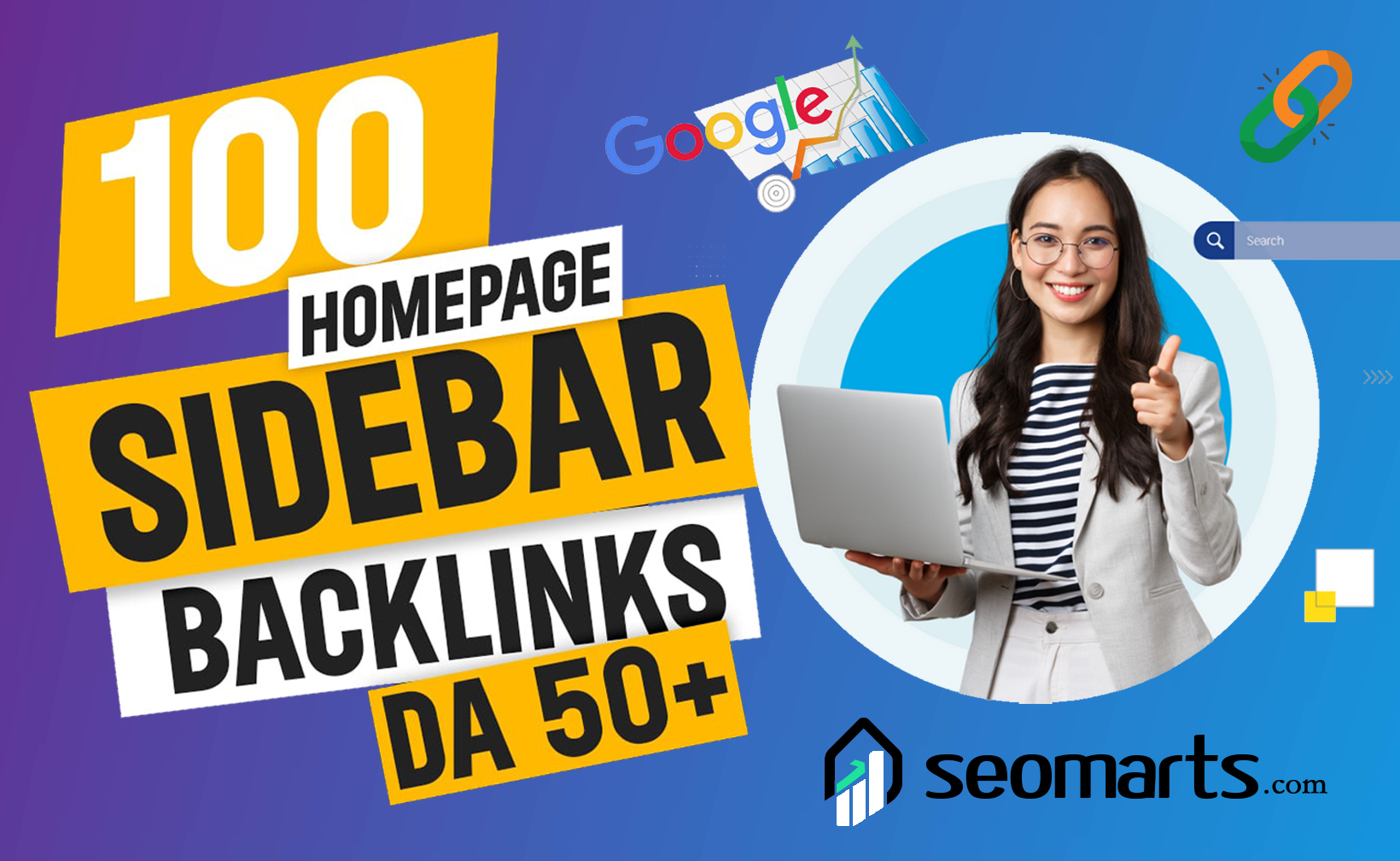 Buy 100 High DA45-55 Homepage Sidebar Dofollow Backlink