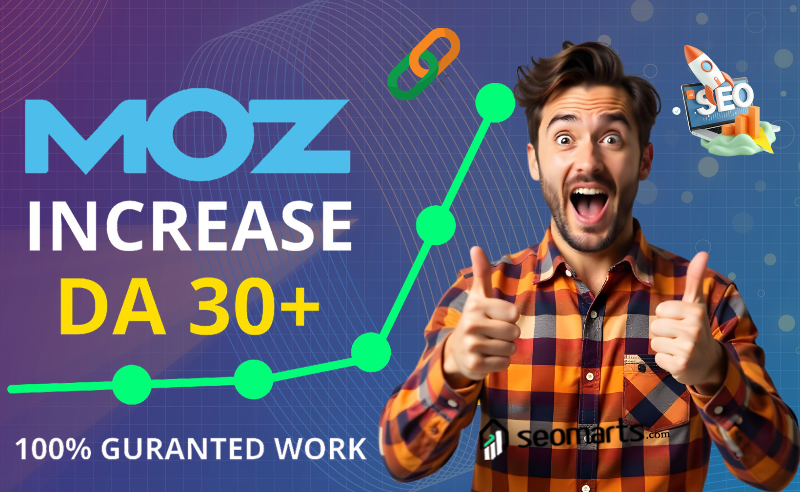 Increase Domain Authority MOZ DA 30 Plus